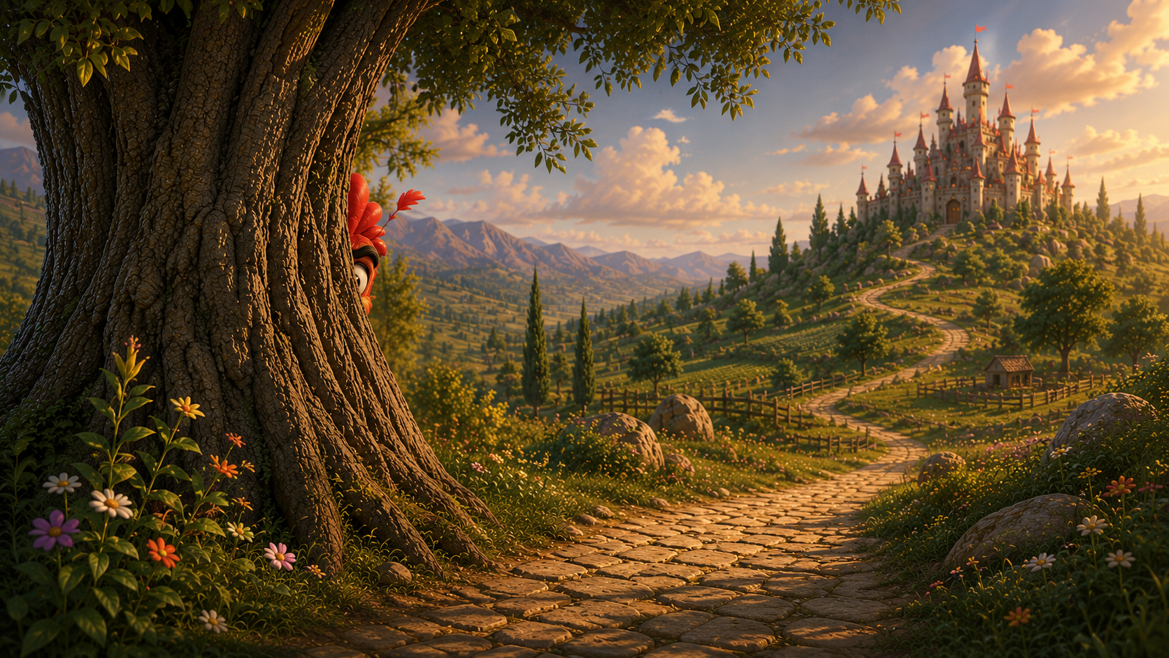 Rani the Rooster story scene