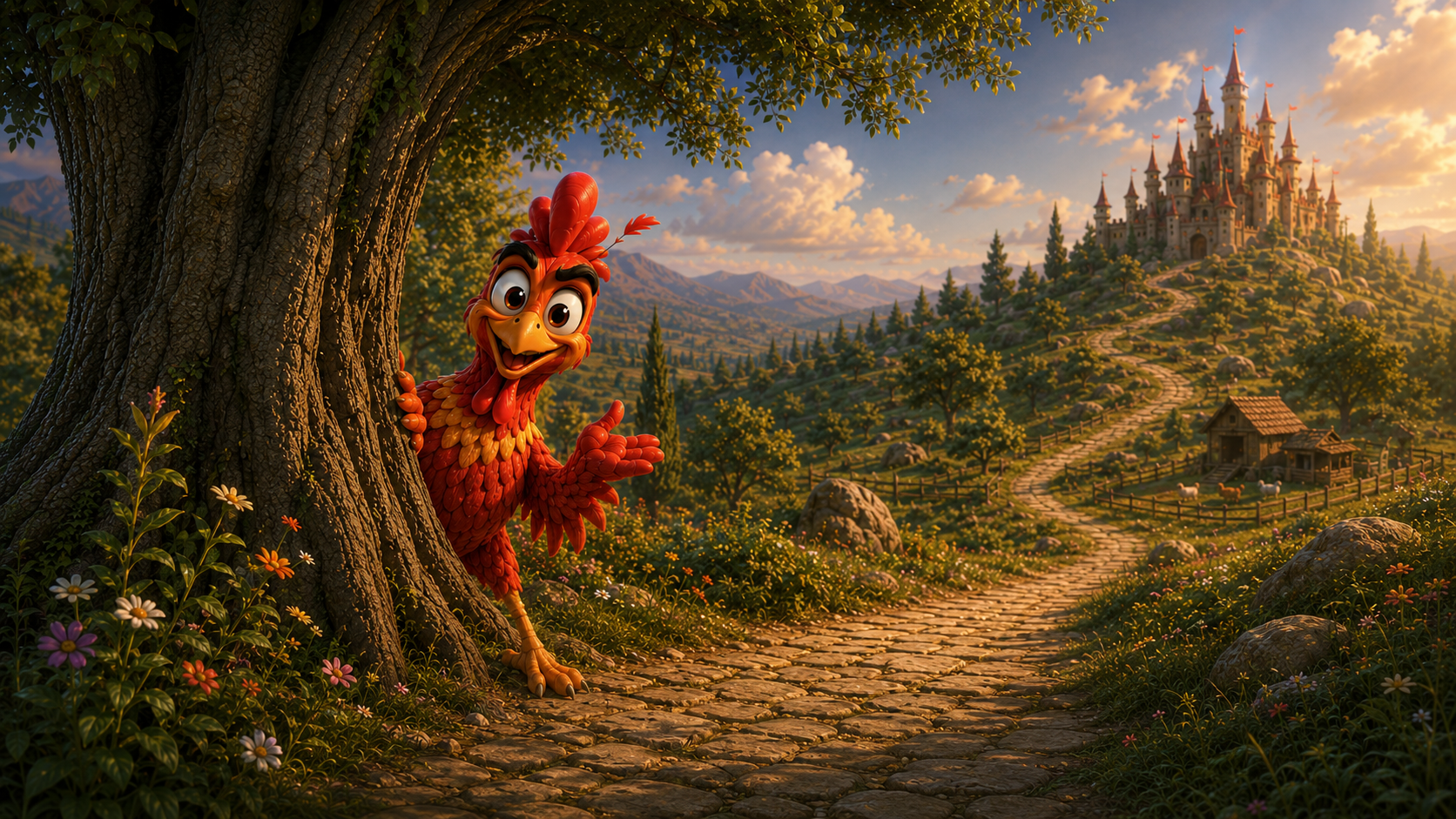 Rani the Rooster story scene