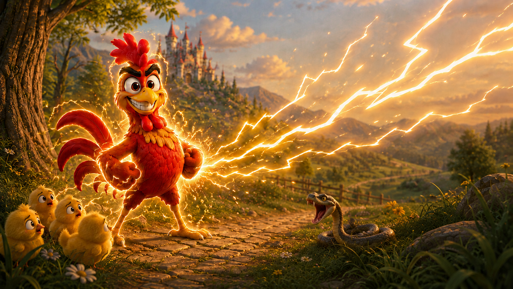 Rani the Rooster story scene